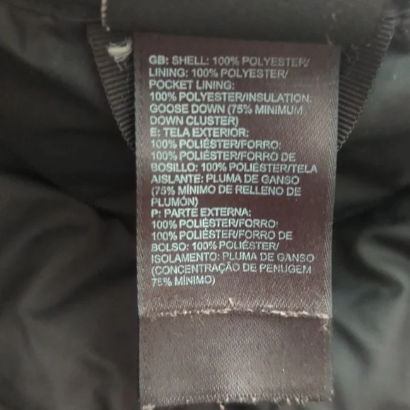 The North Face 550 Flare Goose Down Black Zip Jacket Size SP - Picture 14 of 16